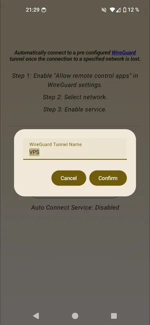 WG Auto Connect